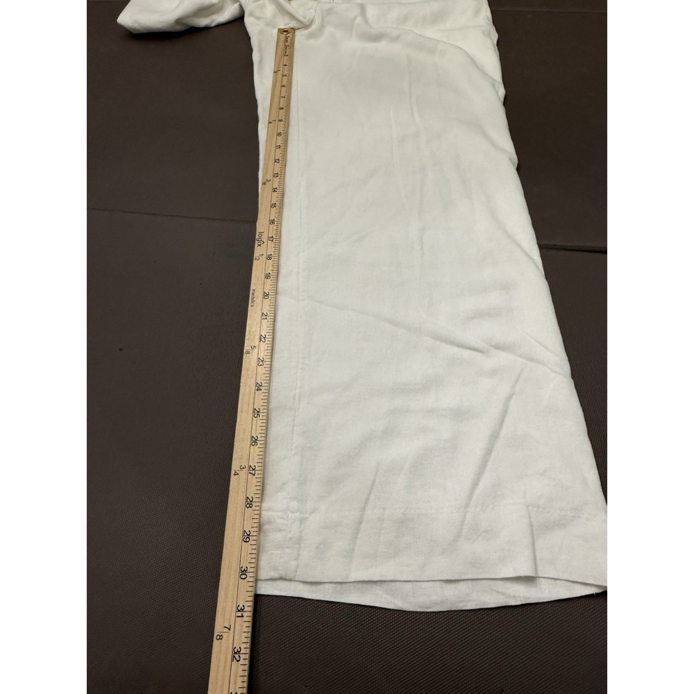Abercrombie & Fitch Sloane Linen-Blend Tailored Wide Leg Pant Minimal NWT sz 33 - Picture 5 of 10